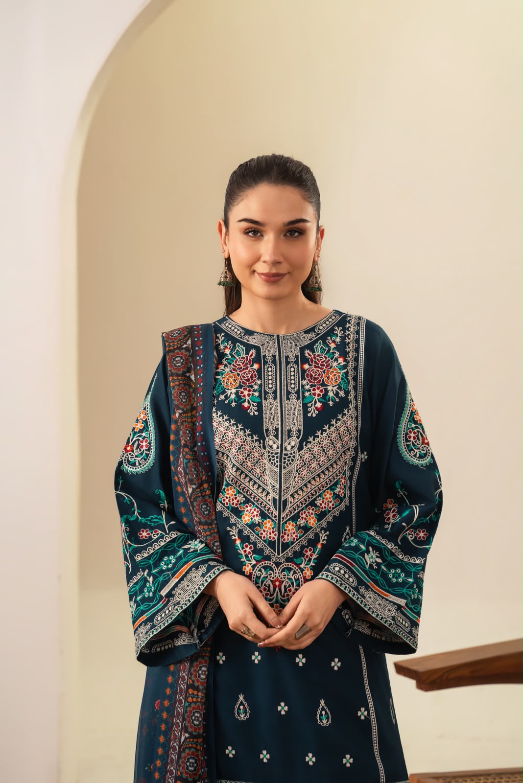 SAJJAL EMBROIDERED 3PC — view 1